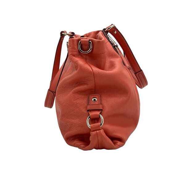 Coach Ashley Carryall Satchel F15513 Salmon/Coral Shoulder Bag - Picture 3 of 16